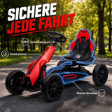 Dječiji električni go-kart s dvije brzine do 5 km/h, crveni