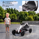 Dječiji električni go-kart s 2 brzine i sigurnosnim pojasom, bijeli