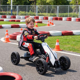Dječiji električni go-kart s 2 brzine i sigurnosnim pojasom, bijeli