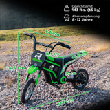 Dječiji električni motocikl 24V, 2 brzine, muzika i svjetla, zeleni