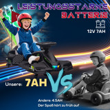 Dječiji električni go-kart s drift funkcijom, svjetlima i muzikom, crni