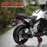 Dječiji električni motocikl s muzikom i svjetlima, 3–6 godina, bijeli