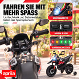 Dječiji električni motocikl 12 V s dva motora i pomoćnim točkićima, crveni