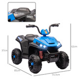 Dječiji električni quad sa svjetlima i muzikom, ovjes na 4 točka, plavi