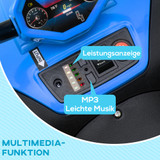 Dječiji električni quad sa svjetlima i muzikom, ovjes na 4 točka, plavi