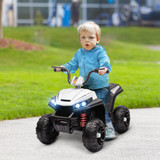 Dječiji električni quad sa svjetlima i muzikom, ovjes na 4 točka, bijeli