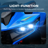 Dječiji električni quad s LED svjetlima i muzikom, plavi