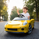 Dječiji električni auto s daljinskim upravljačem, žuti