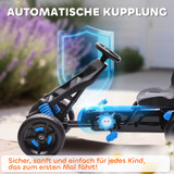 Dječiji gokart na pedale s kočnicom i slobodnim hodom, plavi