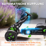 Dječiji gokart na pedale s kočnicom i slobodnim hodom, zeleni