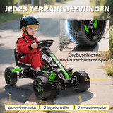 Dječiji gokart na pedale s kočnicom i slobodnim hodom, zeleni