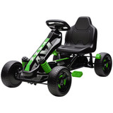 Dječiji gokart na pedale s kočnicom i slobodnim hodom, zeleni