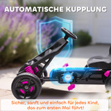 Dječiji gokart na pedale s kočnicom i slobodnim hodom, 3–6 godina, roze