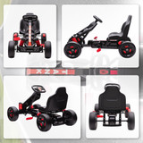 Dječiji gokart na pedale s kočnicom i slobodnim hodom, crveni
