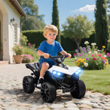 Dječiji električni quad 6 V s muzikom i LED farovima, bijeli