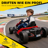 Dječiji električni go-kart s drift funkcijom, 24 V, crveni