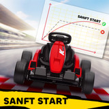 Dječiji električni go-kart s drift funkcijom, 24 V, crveni