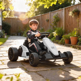 Dječiji električni go-kart s drift funkcijom 24 V, bijeli