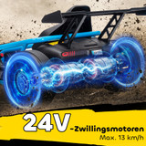 Dječiji električni go-kart 24 V za vožnju i drift, plavi