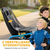 Dječiji gokart na pedale s podesivim sjedištem i EVA točkovima, plavi