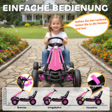 Dječiji go-kart na pedale s podesivim sjedištem, roza