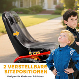 Dječiji gokart na pedale s podesivim sjedištem i EVA točkovima, crveni