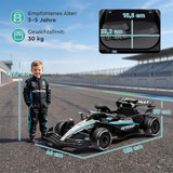 Dječiji električni go-kart 12 V s daljinskim upravljačem, crni
