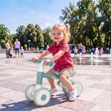 Sklopivi dječiji bicikl bez pedala s EVA točkićima, podesivo sjedište, plavi