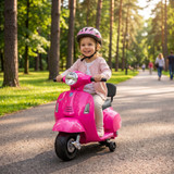 Dječiji električni motor 6 V s pomoćnim točkićima, roza