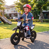 Dječiji električni motor 12 V s pomoćnim točkićima, crni