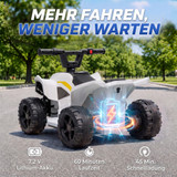 Dječiji električni quad 6 V s litijumskim akumulatorom, bijeli