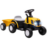 Dječiji električni traktor s prikolicom, žuti