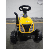 Dječiji električni traktor s prikolicom, žuti