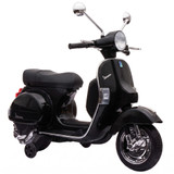 Dječiji električni motocikl 12 V s pomoćnim točkićima, crni
