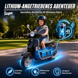 Dječiji električni motocikl 12 V s pomoćnim točkićima, crni