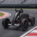 Dječiji električni go-kart 12V s 2 motora i podesivim sjedištem, crni