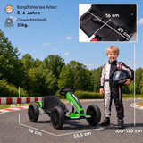 Dječiji električni go-kart 12V s 2 motora i LED farovima, zeleni