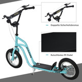 Dječiji romobil s podesivim upravljačem i zračnim gumama 12", plavi
