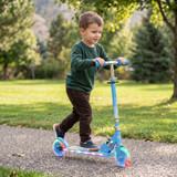 Dječiji romobil na sklapanje s LED točkićima i muzikom, plavi