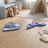 Montessori busy board u obliku kita, 13 aktivnosti, drveni, plavi