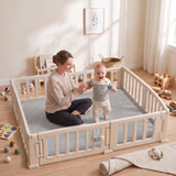 Podloga za igru i puzanje za bebe 127 × 127 × 3 cm, svijetlosiva