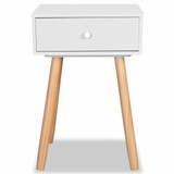 Noćni Ormarići 2 kom Masivna Borovina 40x30x61 cm Bijeli Noćni Ormarići 2 kom Masivna Borovina 40x30x61 cm Bijeli