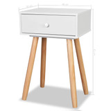 Noćni Ormarići 2 kom Masivna Borovina 40x30x61 cm Bijeli Noćni Ormarići 2 kom Masivna Borovina 40x30x61 cm Bijeli