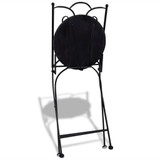 3-dijelni bistro set s keramičkim pločicama boje cigle