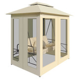 Gazebo konvertibilna ljuljačka krema bijela