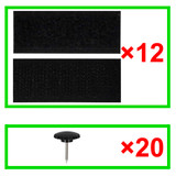 Mreža protiv insekata čičak trakom i magnetom 2 kom 210 x 100 cm Crna