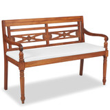 Batavia klupa s jastucima 120 cm tikovina Batavia klupa s jastucima 120 cm tikovina