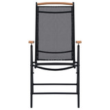 Vrtne Sklopive Stolice 2 kom Aluminijske 58x65x109 cm Crne Vrtne Sklopive Stolice 2 kom Aluminijske 58x65x109 cm Crne