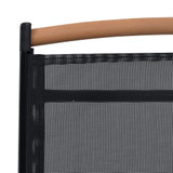 Vrtne Sklopive Stolice 2 kom Aluminijske 58x65x109 cm Crne Vrtne Sklopive Stolice 2 kom Aluminijske 58x65x109 cm Crne