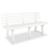 Vrtna klupa 145,5 cm plastična bijela Vrtna klupa 145,5 cm plastična bijela